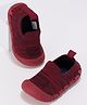 Pantaloons Baby Abstract Designed Slip On Shoes - Wine