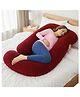 StarAndDaisy Pregnancy Pillow for Women J -Shape - Maroon