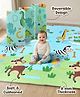 Babyhug Premium Reversible Foldable Dino Theme Learning & Play Floor Mat 6 ft x 5 ft| 8mm Thick|Waterproof & Soft Foam|Colorful Crawling & Baby Massage Mat| Easy to Carry Bag | BIS Certified