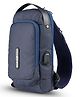 JUSTBAGS Fanny Pack  (Navy Blue) 11L| Unisex Chest Sling Bag | Travel Pouch | Crossbody Waist Bag | Height 13 inches