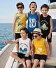 Pine Kids Cotton Knit Sleeveless Tank T-Shirts with Text Print Pack of 5 - Multicolor
