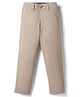 Primo Gino Cotton Elastane Knit Full Length Solid Colour Trouser - Beige