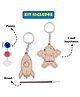 Vibhuti Crafts DIY Space Themed Keychain Painting kit  Kids Birthday Party Favors and Gifts for Boys and Girls - Includes Paints, Keychains, and Brush