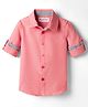 Kookie Kids Cotton Woven Full Sleeves Solid Oxford Shirt - Pink