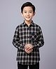 tiny toonzzz Cotton Blend Woven Full Sleeves Checked Shirt - Black