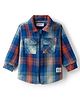 Babyhug Cotton Woven Full Sleeves Checks Shirt - Blue