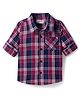 Babyhug Cotton Woven Full Sleeves Shirt With Checks - Red