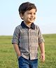 Babyhug Cotton Woven Full Sleeves Shirt With Checks - Black