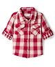 Babyhug Cotton Woven Full Sleeves Checks Shirt - Red