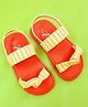 The Madras Trunk Striped Sandals - Orange & Yellow
