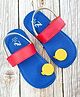 The Madras Trunk Colour Blocked Sandals - Blue & Yellow