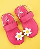 The Madras Trunk Flower Applique Detailed Sandals - Pink