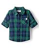 Babyhug Cotton Woven Full Sleeves Shirt With Checks - Green