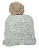 Kid-O-World Pom Pom Embellished Cap - Light Grey - Circumference - 50 Cms