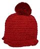 Kid-O-World Pom Pom Embellished Cap - Maroon - Circumference - 50 Cms