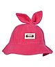 Kid-O-World Knit Bow Applique Detailed Hat - Dark Pink - Circumference 46 Cm