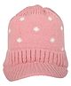 Kid-O-World Knit Polka Dots Designed Cap - Pink - Circumference 48
