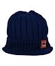 Kid-O-World Knit Solid Textured Cap - Navy Blue - Circumference 48