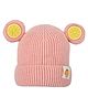 Kid-O-World Knit Kiwi Embroidered  Cap - Orange - Circumference 48 Cm