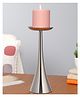 De Maison Decor Aureus Petite Silver Pillar Candle Stand