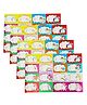 IncyWincy Name Sticker Book Labels for Kids (Pack of 4 Sheets, 64 Labels)  Self-Adhesive Notebook & School Stationery Labels (36cm X 24cm)
