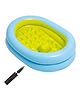 Sanjary 3 FT Oval Baby Bathtub Round Inflatable Kids Swimming Portable Bath Tub with pump color design may vary