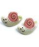 SKD Snail Applique Detailed Alligator Hair Clip - Brown