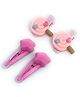 SKD Set Of 2 Star & Lollipop Applique Detailed Hair Clips - Pink
