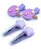 SKD Set of 2 Lollipop & Star Designed Alligator & Tic Tac Clips - Purple