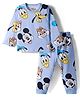 Babyoye Disney Single Jersey Knit Full Sleeves Co-ord Night Suit With Mickey & Friends Print - Light Blue