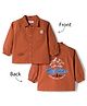 Babyhug Cotton Woven Full Sleeves Shirt With Mountains Print - Rust Orange