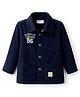 Babyhug Cotton Woven Full Sleeves Solid Corduroy Shirt - Navy Blue