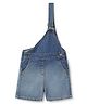Tales & Stories Denim Woven One Shoulder Washed Dungaree - Blue