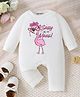 KNITROOT Cotton Knit Family Theme Full Sleeves Sassy Like My Maasi Text Printed Romper - White