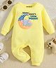 KNITROOT Cotton Knit Family Theme Full Sleeves Nanu Nanis Little Peanut Text Printed Romper - Yellow