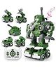 NEGOCIO RC Car 5 in 1 Military Truck Vehicle Set Transform into Robot, STEM Building Toy for Toddlers- PACK OF 1- COLOR MAY VARY