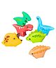 NEGOCIO Set of Bath Toys Rubber Dinosaurs Colorful 6 pcs for toddlers- PACK OF 1- COLOR MAY VARY