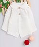 Little Angels Wool Knit Full Sleeves Eyelete Pattern Cardigan - White