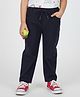 Pranava Organic Cotton Woven Solid Pant - Indigo Blue