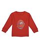 Pranava Organic Cotton Knit Full Sleeves Cartoon Patch Detailed Tee - Orange