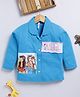 TOONYPORT Cotton Knit Three Fourth Sleeves Floral Crowned Girls Printed Shirt - Blue