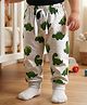 Doodle Poodle Cotton Knit Full Length Lounge Pant With Dino Print - Light Grey