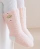 Kidofash Fur Knit Abstract Designed Socks - Pink