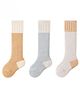 Kidofash Knit Pack Of 3 Colour Blocked  Socks - Orange