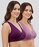 Bella Mama Cotton Elastane Knit Solid Sleep Bra Pack of 2 (Color May Vary)