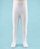 Cute Walk by Babyhug Antibacterial Footed Solid Wash Tights - White