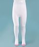 Cute Walk by Babyhug Cotton Knit Full Length Antibacterial Wash Tights - White