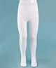 Cute Walk by Babyhug Cotton Knit Full Length Antibacterial Wash Tights - White