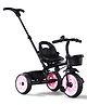 Plug & Play Tricycle with Parental Push Handle - Pink| Safety Harness| Storage Baskets| Non-Slip Pedals| Foldable Footrest| Sturdy Frame| Smooth Wheels| Toy for 1to5 Years Boys & Girls