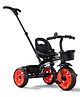 Plug & Play Tricycle with Parental Push Handle - Red| Safety Harness| Storage Baskets| Non-Slip Pedals| Foldable Footrest| Sturdy Frame| Smooth Wheels| Toy for 1to5 Years Boys & Girls
